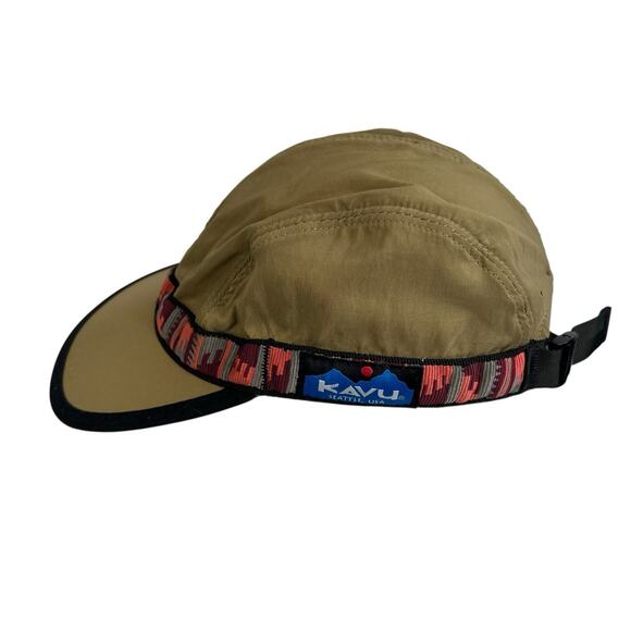 KAVU M Medium Organic Strapcap 4 Panel Cotton Hat with Adjustable Strap Khaki - Picture 1 of 13